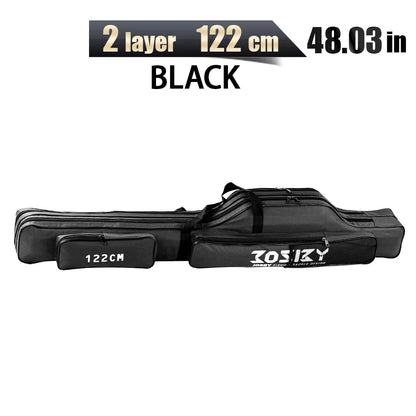 PROXPE 150-180cm Fishing Rod Bag Foldable Carp Pole Storage Carry Case