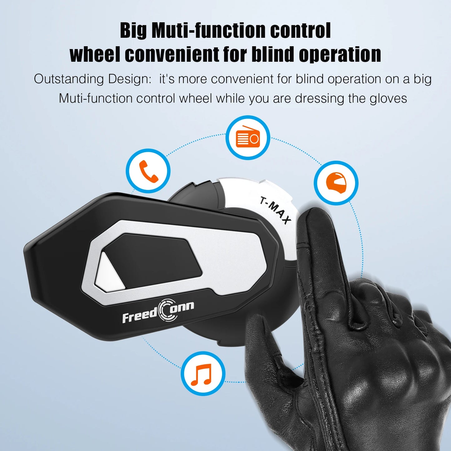 FreedConn T Max Motorcycle Helmet Bluetooth Intercom 6 Riders FM Waterproof