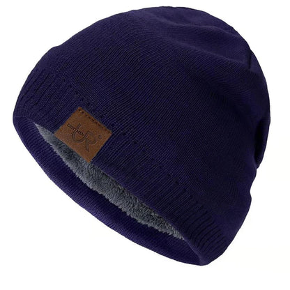 Unisex Urgentman Winter Beanie Cap Outdoor Warm Knitted Fur Lined Hat