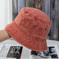 Unisex Bucket Hat Washed Denim Fisherman Cap Summer Casual Fashion