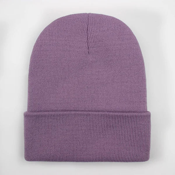 Warm Knitted Cap Beanie Wool Unisex Winter Hat Men Women 24 Colors