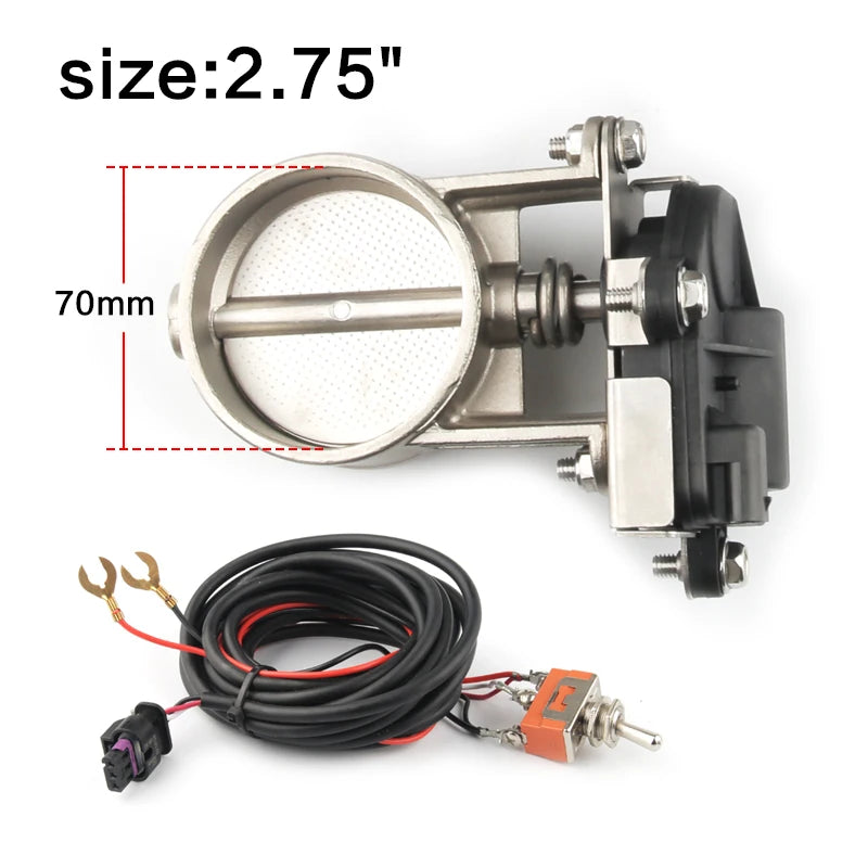 Electric Exhaust Control Valve2"/2.25"/2.5"/2.75"/3" Exhaust Control Valve - Low Pressure For Exhaust Catback Downpipe-EXPROTAS