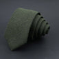 Men Necktie Wool Slim Brown Handmade Casual Ties Accessories