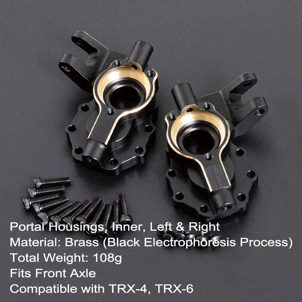TRX4 Brass Portal Axle Housing Weight System Black 1/10 RC Crawler TRX6