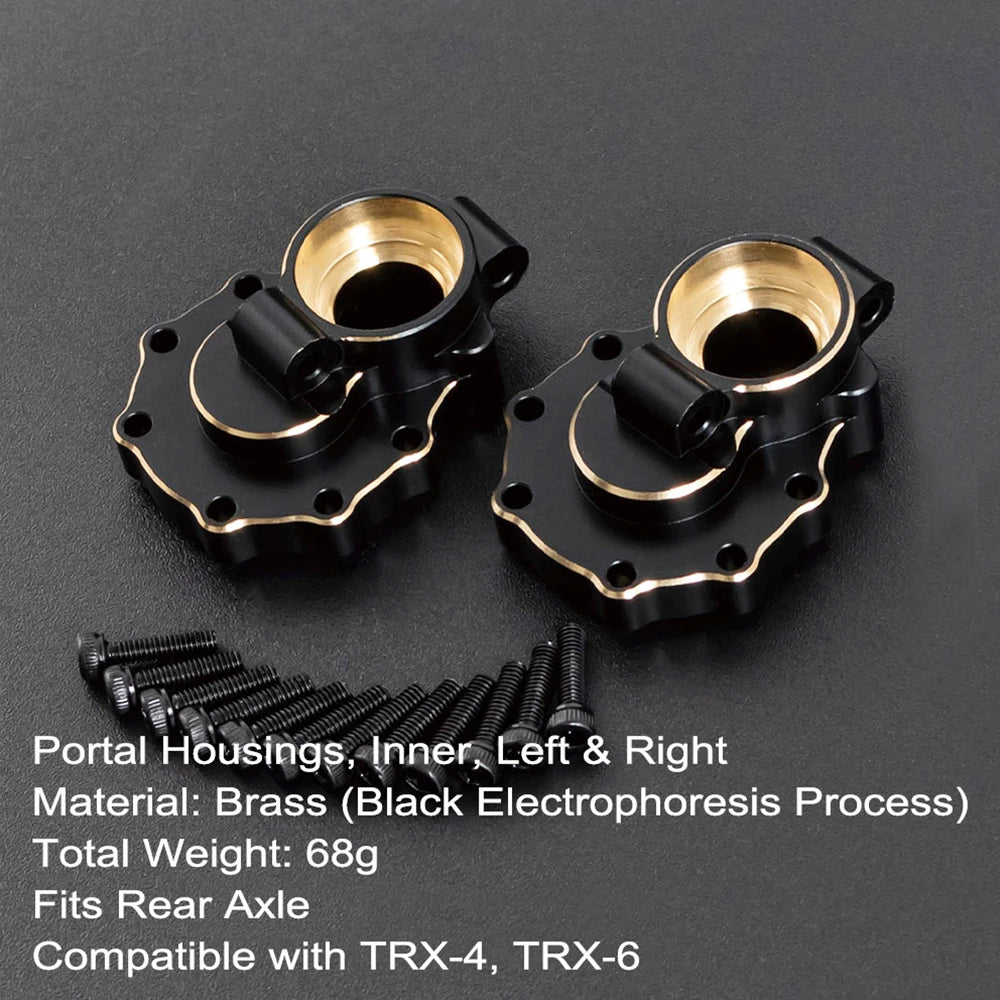 TRX4 Brass Portal Axle Housing Weight System Black 1/10 RC Crawler TRX6
