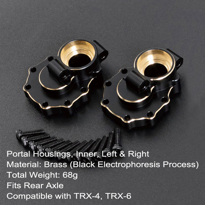 TRX4 Brass Portal Axle Housing Weight System Black 1/10 RC Crawler TRX6