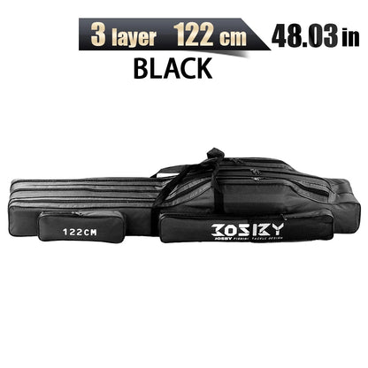 PROXPE 150-180cm Fishing Rod Bag Foldable Carp Pole Storage Carry Case