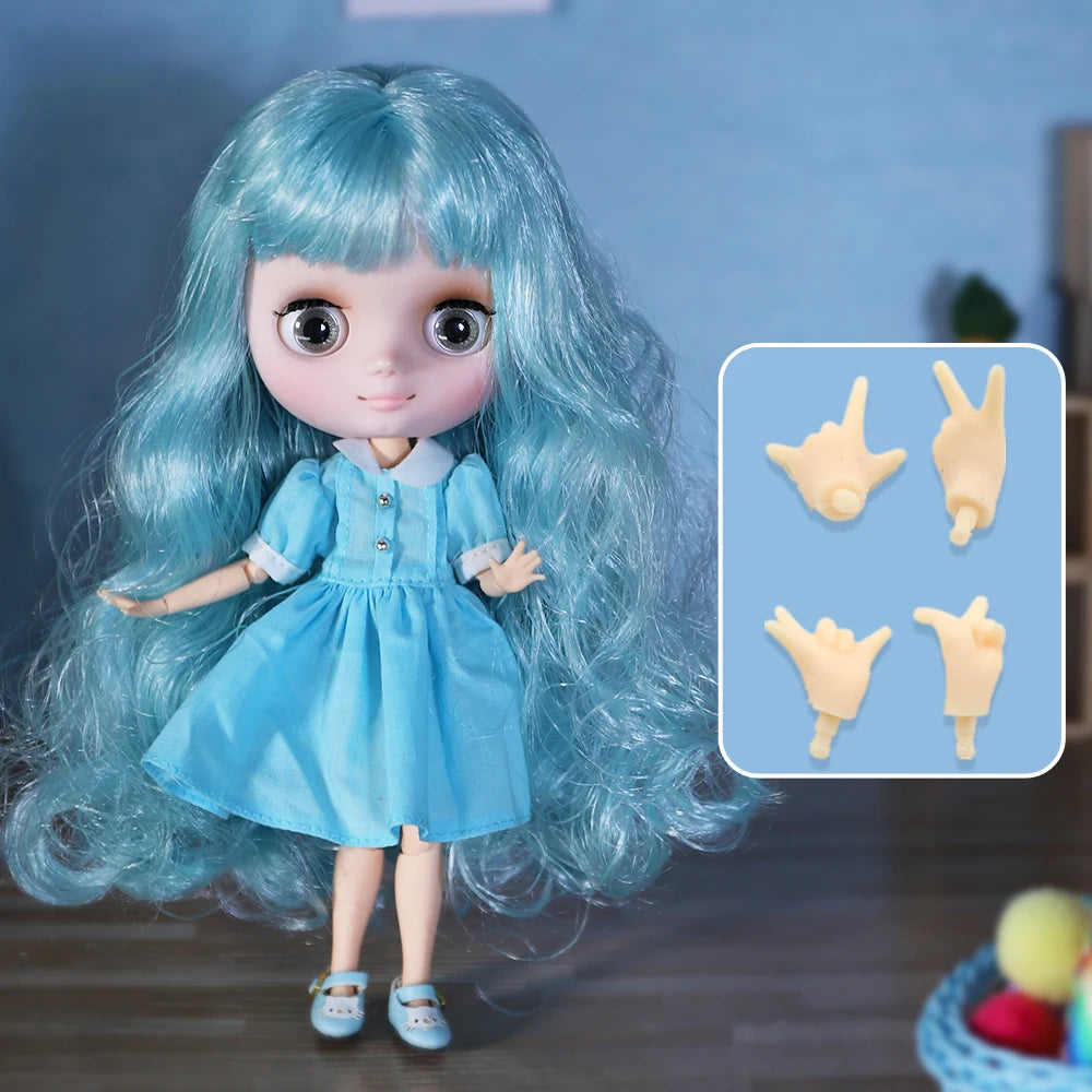 Icy Dbs Blyth Doll 20CM Joint Body Nude DIY Clothes Shoes for Girls