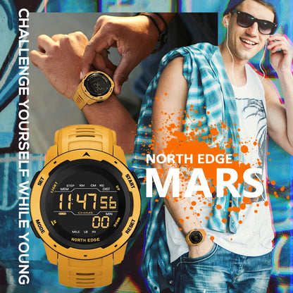 NORTH EDGE Mens Smart Watch Women Sportswatch Dual Time Running Pedometer Countdown Waterproof 50m Digital Alarm Military Clock-EXPROTAS
