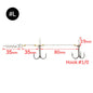 Double Fishing Hooks #6 #1 #1/0 Stinger Rig for Softbait Pike Tackle