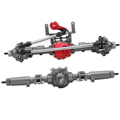 SCX10 II CNC Aluminum Front & Rear Axle Set 30T/8T for Axial AR44 90046 90047 Upgrade - EXPROTAS