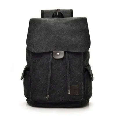 Large Canvas School Bag Backpack Rucksack Travel Hiking Men Sports