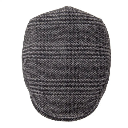 Feinion Men's Wool Blend Flat Newsboy Cabbie Hat Driving Cap