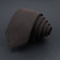 Men Necktie Wool Slim Brown Handmade Casual Ties Accessories
