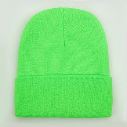 Warm Knitted Cap Beanie Wool Unisex Winter Hat Men Women 24 Colors