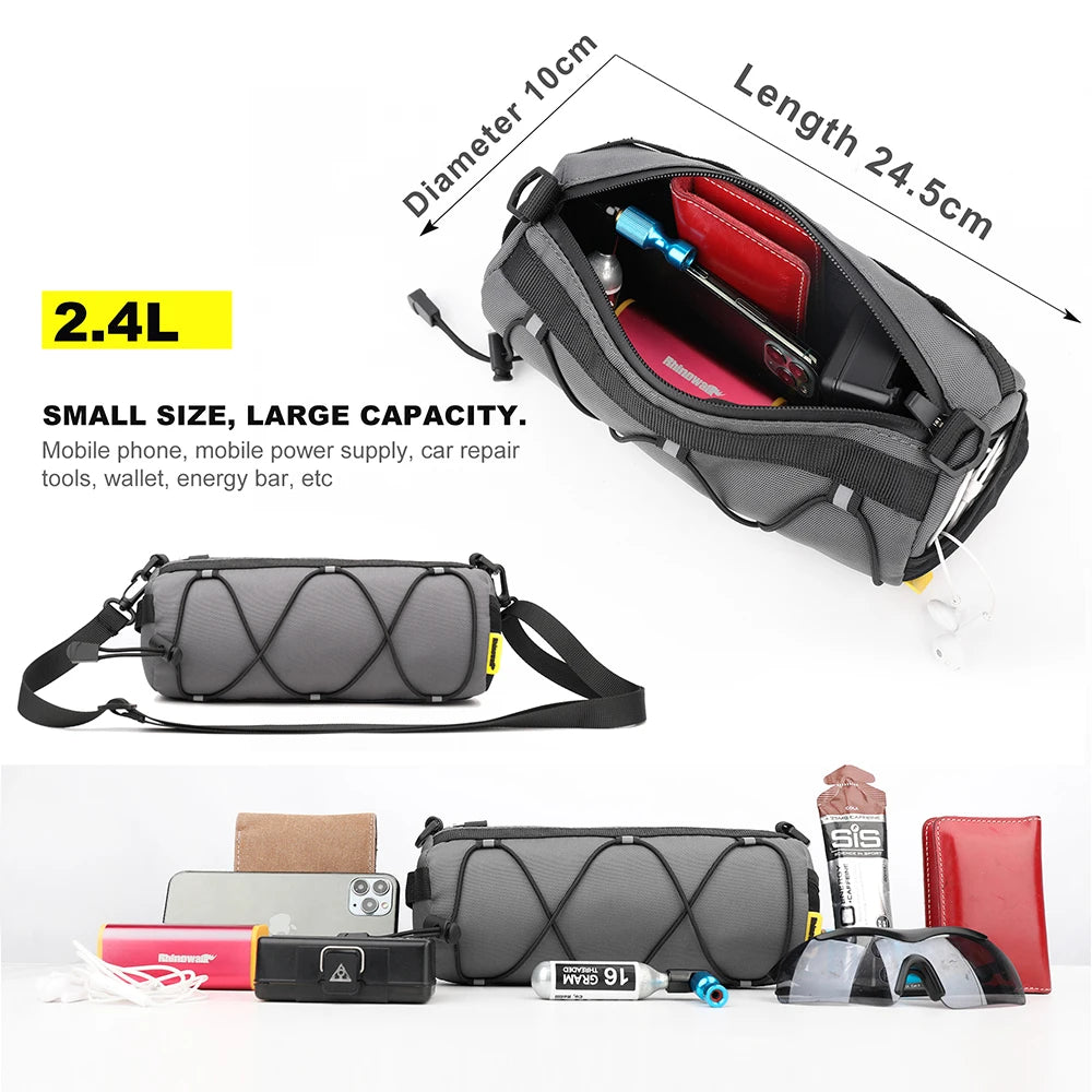 Rhinowalk Large Capacity Bicycle Handlebar Bag Convertible Backpack Multi-Purpose
