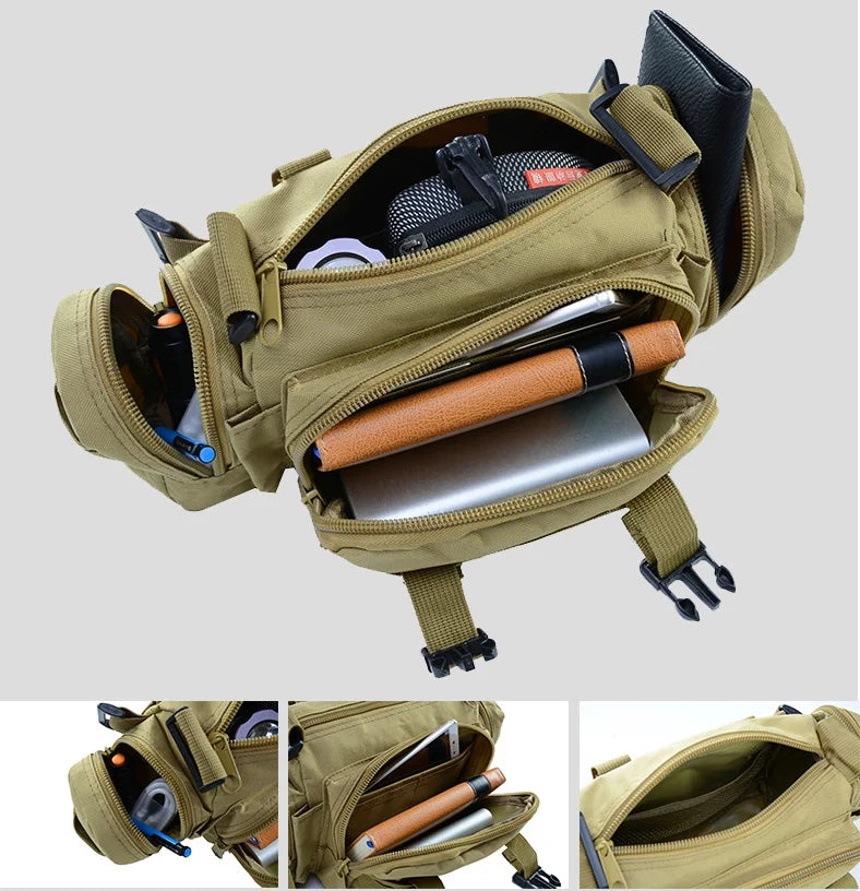 Tactical Pack Waist Bag Outdoor Camping Hiking Molle Pouch Large Capacity