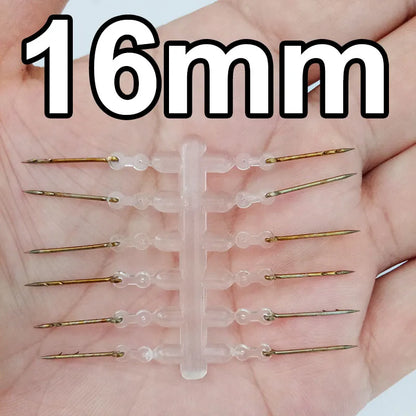 12pcs Metal Bait Spikes Carp Fishing Boilie Pins w/ Rubber Corn Hair Rigs