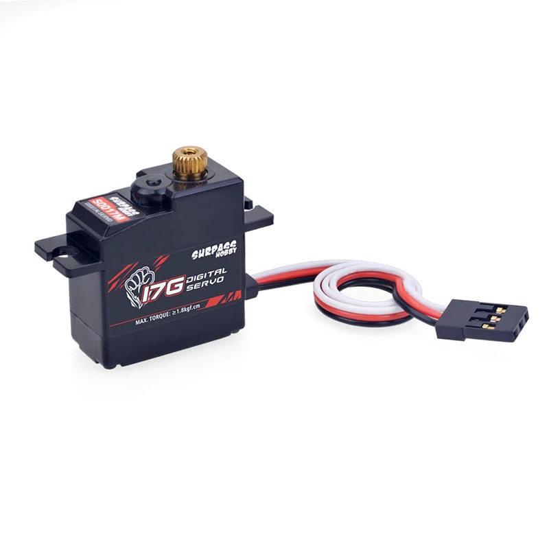 SURPASS Hobby S0017M 17g Digital Micro Servo 1.8kg Metal Gear for 1/16-1/18 RC Models - EXPROTAS