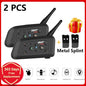 Bluetooth Motorcycle Helmet Intercom Headset 1200m Waterproof for 6 Riders