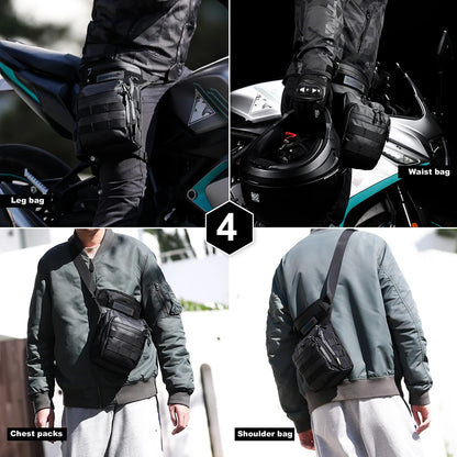 Rhinowalk Motor Waist Bag 3L Motorcycle Waist Packs Leg Bag Thigh Belt Hip Bum Travel Cell/Mobile Phone Purse Fanny Pack Bags-EXPROTAS
