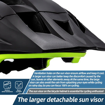 VICTGOAL LED Bike Helmet With Sun Goggle Visor Rechargeable LED Men Bicycle Helmet Sunglasses Shield Road MTB Cycling Helmets-EXPROTAS
