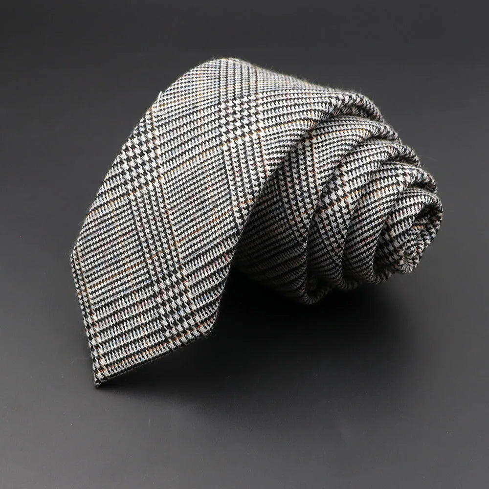 Mens Tie 6cm Slim Solid Classic Necktie for Wedding Party Casual