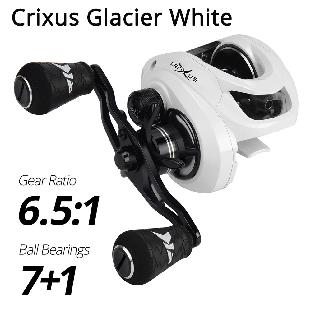KastKing Crixus 7+1BBs 8KG Max Drag 206g Super Light Weight Baitcasting Reel Magnetic Brake System Freshwater Fishing Coil-EXPROTAS