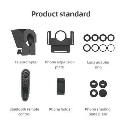 Ambitful Teleprompter Kit | DSLR Phone Script Prompter with Remote Control