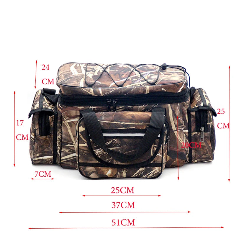 Large Fishing Bag Waterproof Tackle Carryall Shoulder Bag for Carp Fishing