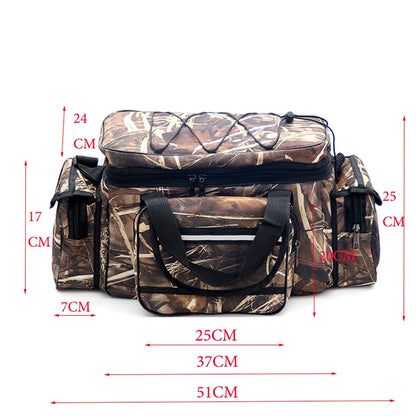 Large Fishing Bag Waterproof Tackle Carryall Shoulder Bag for Carp Fishing