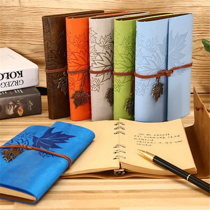 A5 A6 A7 Notebook PU Leather Vintage Diary Journal Notepad School Office