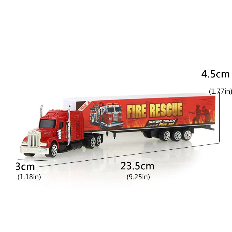 1Pcs Alloy Truck Model Diecast Toy Container Oil Tank Sliding Car Multi-color
