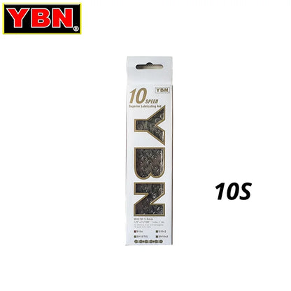 YBN 10/11/12-Speed Bicycle Chain Hollow Silver with Quick Link Shimano Compatible