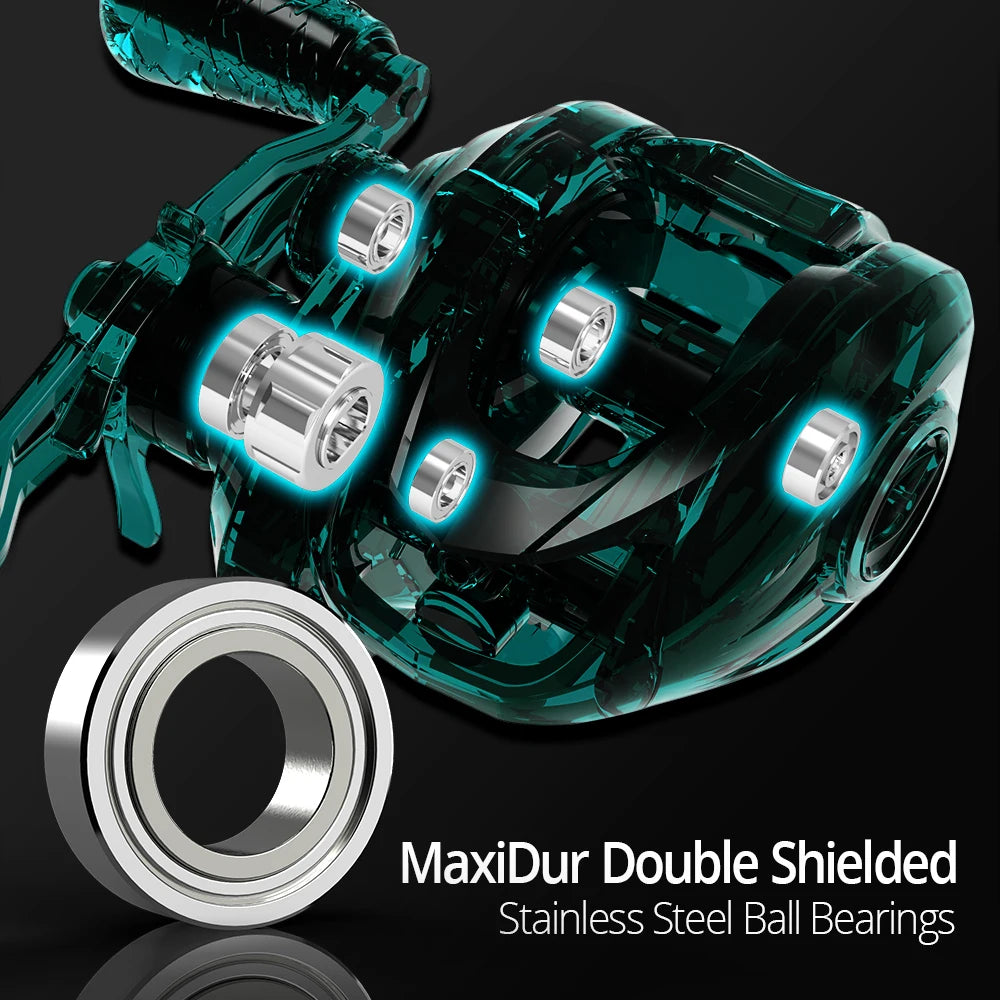 KastKing Crixus 7+1BBs 8KG Max Drag 206g Super Light Weight Baitcasting Reel Magnetic Brake System Freshwater Fishing Coil-EXPROTAS