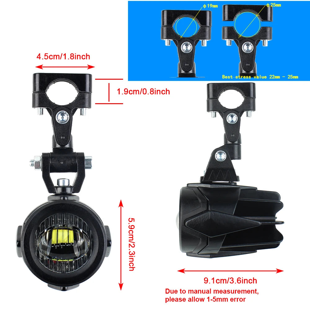 Upgrade Motorcycle fog light Auxiliary Lights Brighter Lamp 40W 6000K for BMW R1200GS F800GS F700GS F650 K1600-EXPROTAS