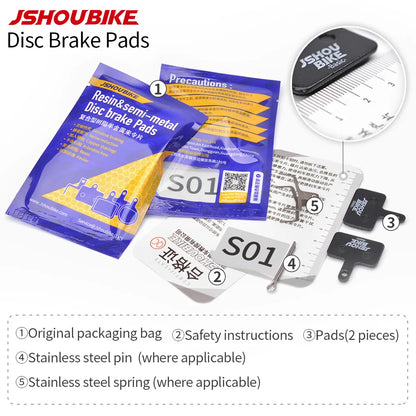 Semi-Metal Bicycle Brake Pads for Shimano SRAM Avid Hayes Magura by JSHOUBIKE