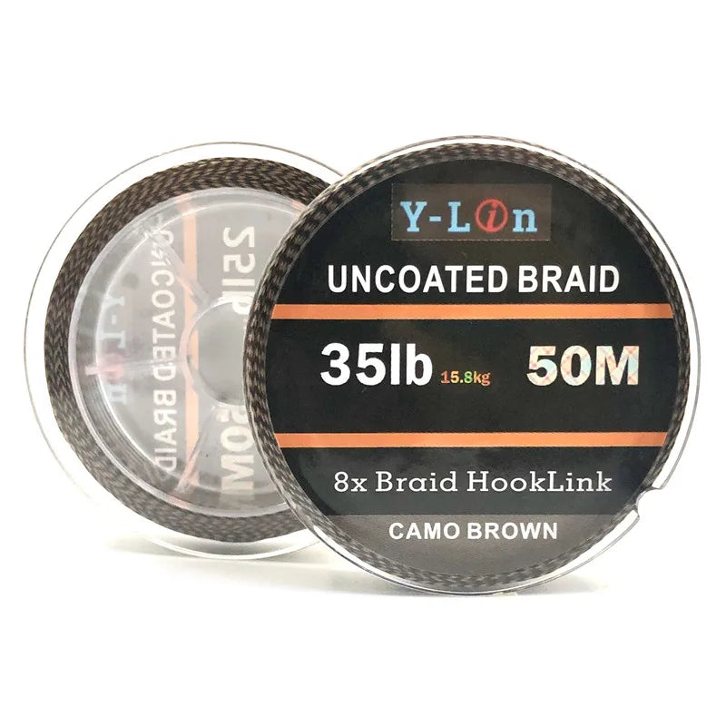 Soft Hook Carp Fishing Line 50m Braid Hooklink for Hair Rig 25/35LB