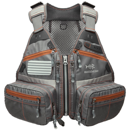 Bassdash FV09 Fly Fishing Vest for Youths Kids Adjustable Size with Multiple Pockets Trout Bass Fishing Gear-EXPROTAS