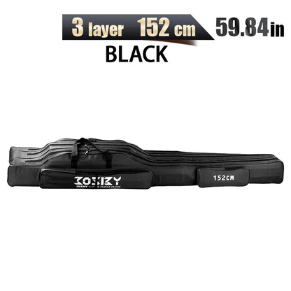 PROXPE 150-180cm Fishing Rod Bag Foldable Carp Pole Storage Carry Case