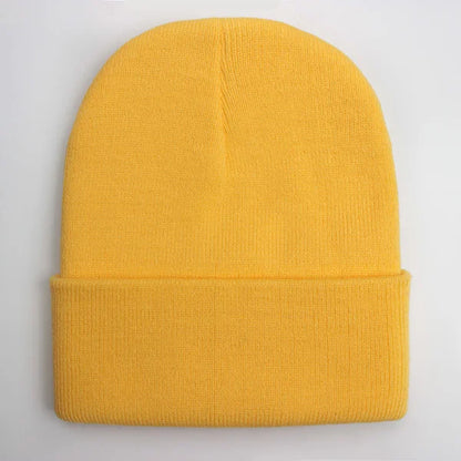 Warm Knitted Cap Beanie Wool Unisex Winter Hat Men Women 24 Colors