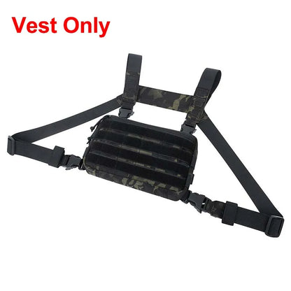 Outdoor Tactical Vest Bag CS Wargame Chest Rig Airsoft Pouch Holster Molle Men Shoulder Camping Backpack 1000D Hunting Fishing-EXPROTAS