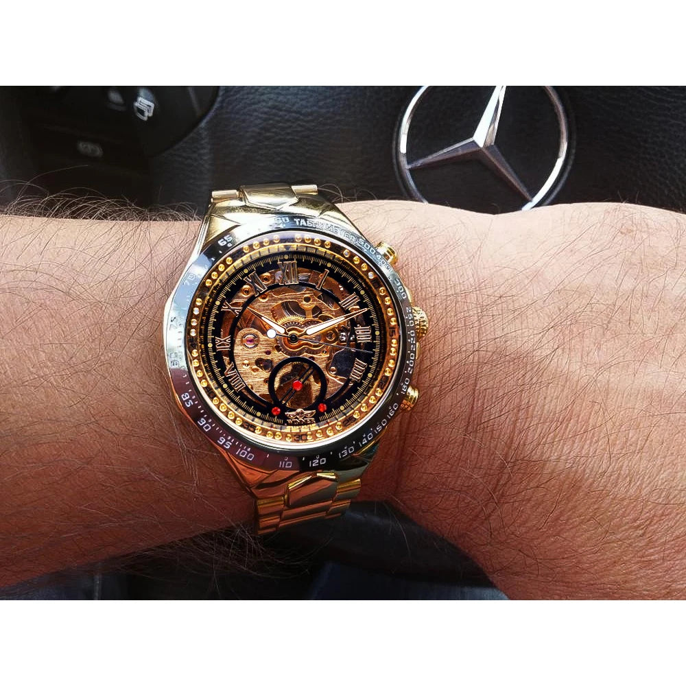 Winner Mechanical Sport Design Bezel Fashion Watch Mens Watches Top Brand Luxury Montre Homme Clock Men Automatic Skeleton Watch-EXPROTAS
