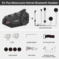 Freedconn R1Plus Bluetooth Motorcycle Helmet Intercom Headset with WiFi App and Dash Cam