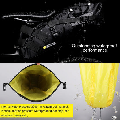 Rhinowalk Waterproof Bicycle Saddle Bag with Stabilizer Set 13L Large Capacity