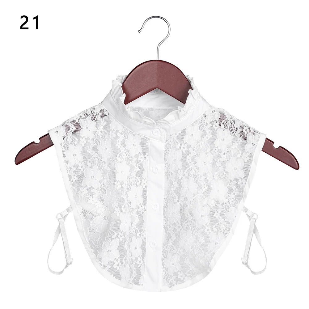 Lace Fake Collar Detachable Women Blouse Lapel Shirt Clothes Accessories