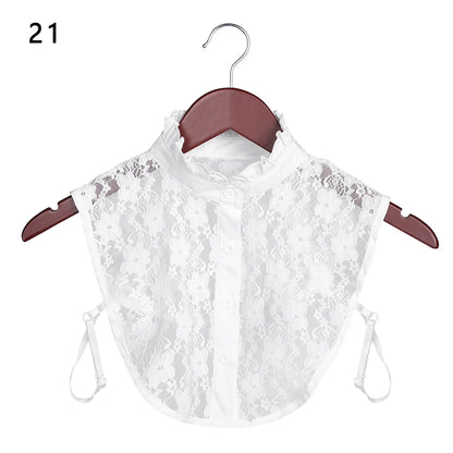 Lace Fake Collar Detachable Women Blouse Lapel Shirt Clothes Accessories