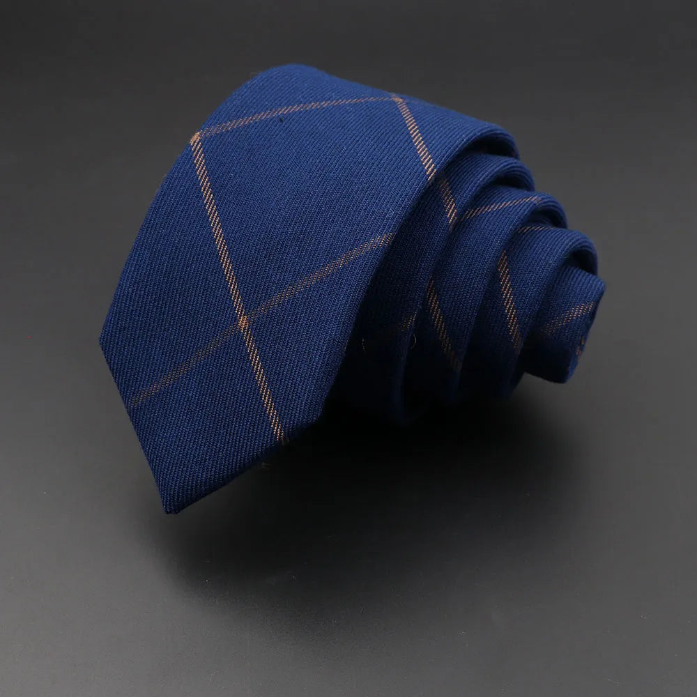 Mens Tie 6cm Slim Solid Classic Necktie for Wedding Party Casual