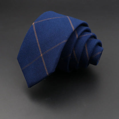Mens Tie 6cm Slim Solid Classic Necktie for Wedding Party Casual