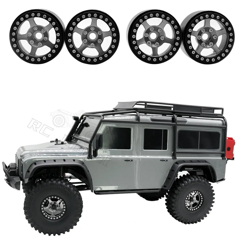 Universal 1/10 RC Crawler 1.9" Beadlock Wheels Aluminum 5-Spoke
